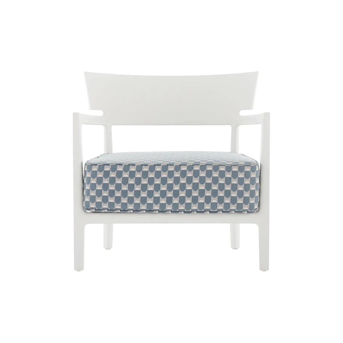 Gepolsterter Sessel Cara - Blau - Liberty-Stoff - Designer Philippe Starck de Kartell – photo du produit