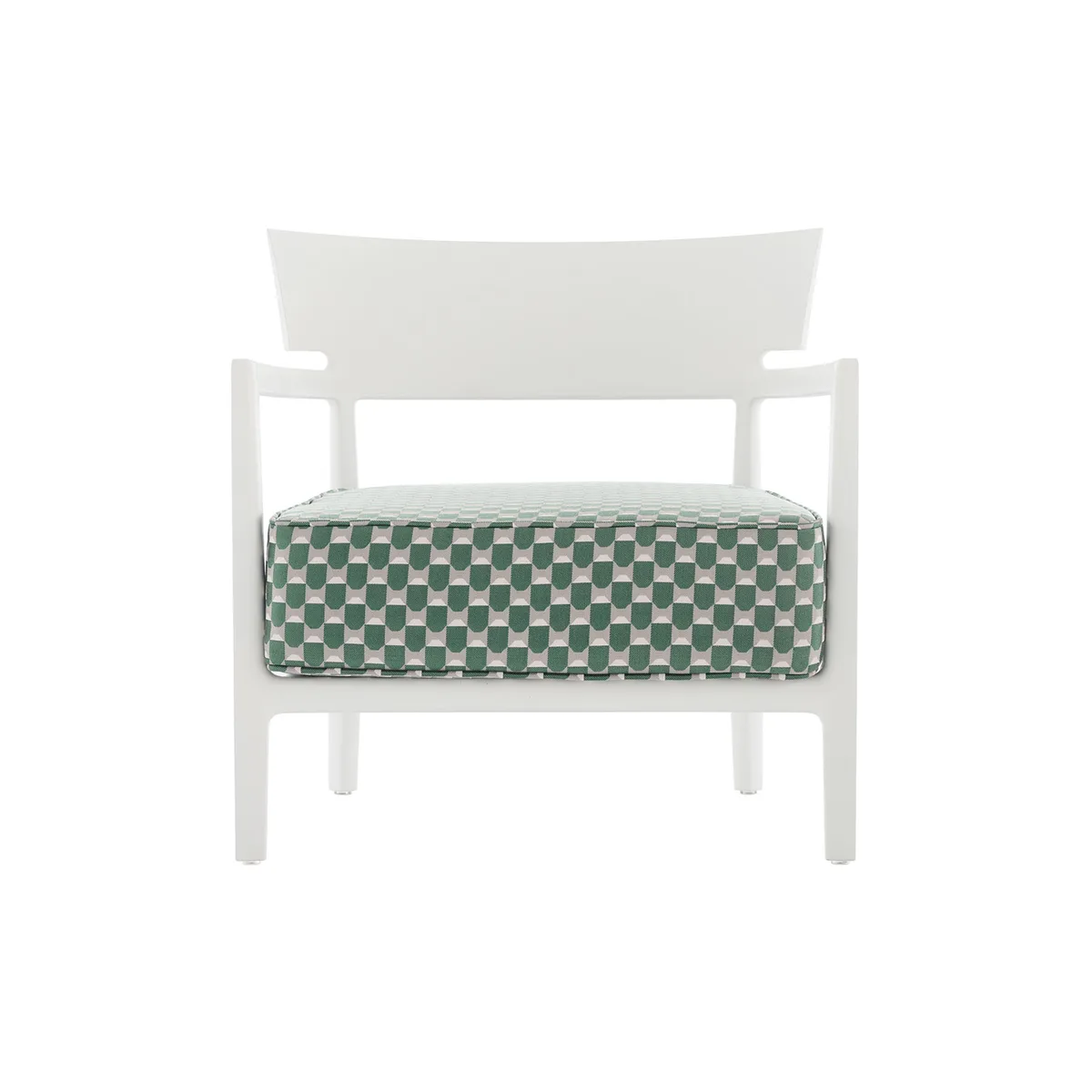 Gepolsterter Sessel Cara - Grün - Liberty-Stoff - Designer Philippe Starck von Kartell – Produktfoto