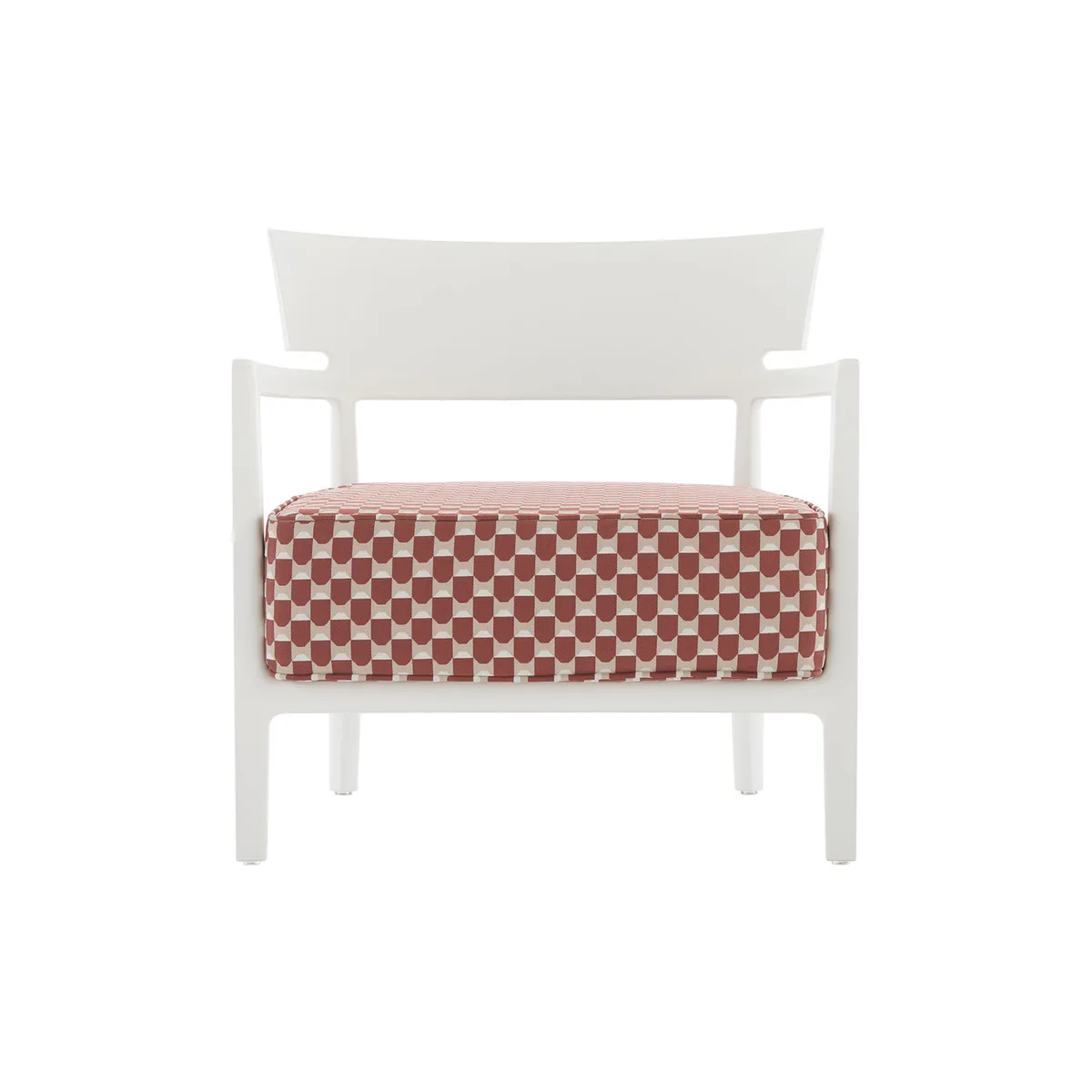 Gepolsterter Sessel Cara - Rot - Liberty-Stoff - Designer Philippe Starck von Kartell – Produktfoto