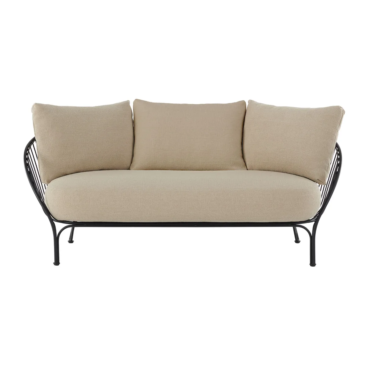 Gepolstertes Gartensofa HiRay - Beige - Polyesterflocken - Designer Ludovica & Roberto Palomba de Kartell – photo du produit