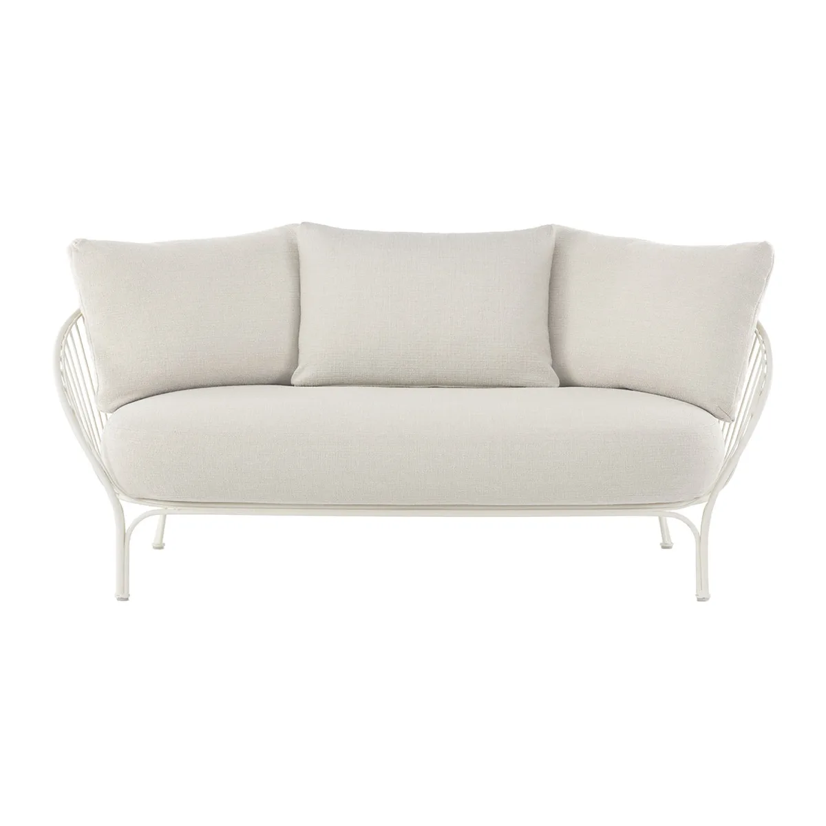 Gepolstertes Gartensofa HiRay - Weiß - Polyesterflocken - Designer Ludovica & Roberto Palomba de Kartell – photo du produit