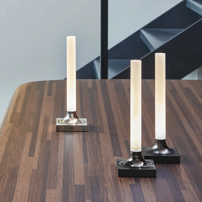 Goodnight Battery Tafellamp Matt Titanium - Kartell - Woonkamer - Designer - Kunststof by Kartell – product photo