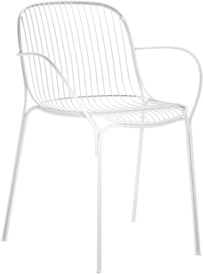 Hiray tuinstoel met armleuningen by Kartell in Wit – product photo