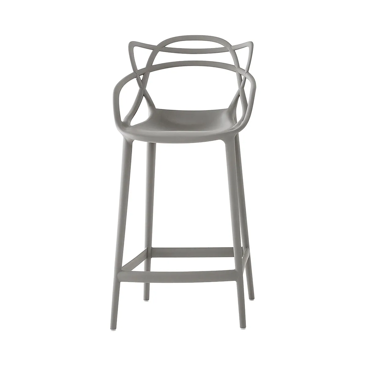 Hochstuhl Masters - Grau - Recyceltes thermoplast. Technopolymer - Designer Philippe STARCK with Eugeni QUITLLET von Kartell – Produktfoto