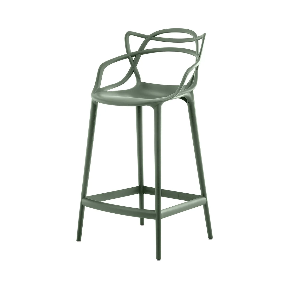 Hochstuhl Masters - Grün - Recyceltes thermoplast. Technopolymer - Designer Philippe STARCK with Eugeni QUITLLET de Kartell – photo du produit