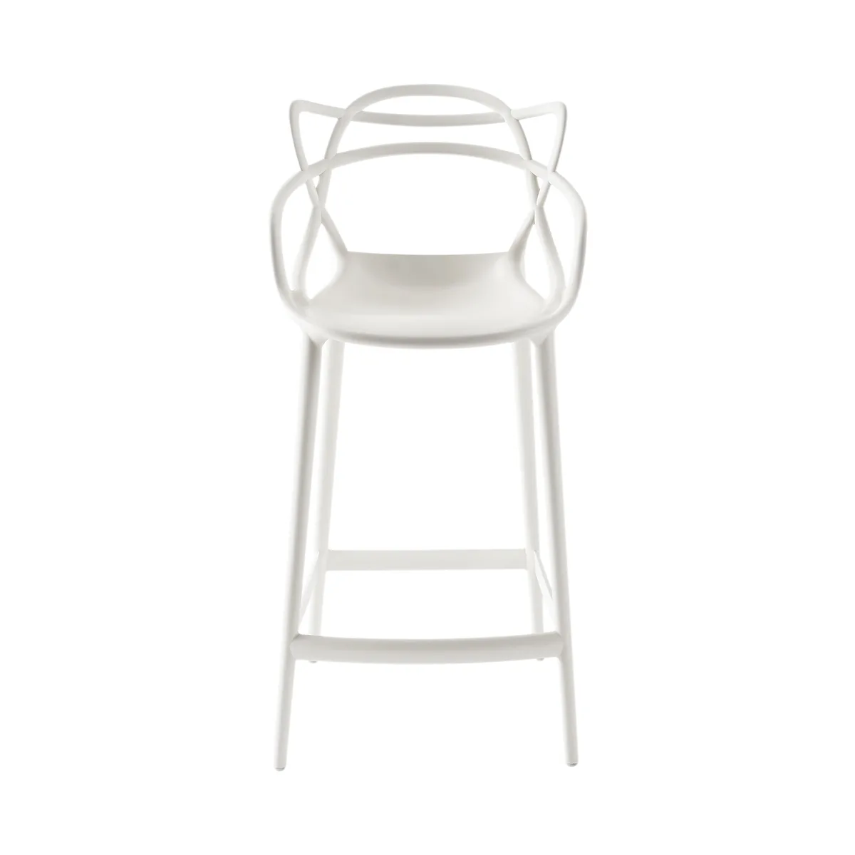 Hochstuhl Masters - Weiß - Recyceltes thermoplast. Technopolymer - Designer Philippe STARCK with Eugeni QUITLLET van Kartell – productfoto