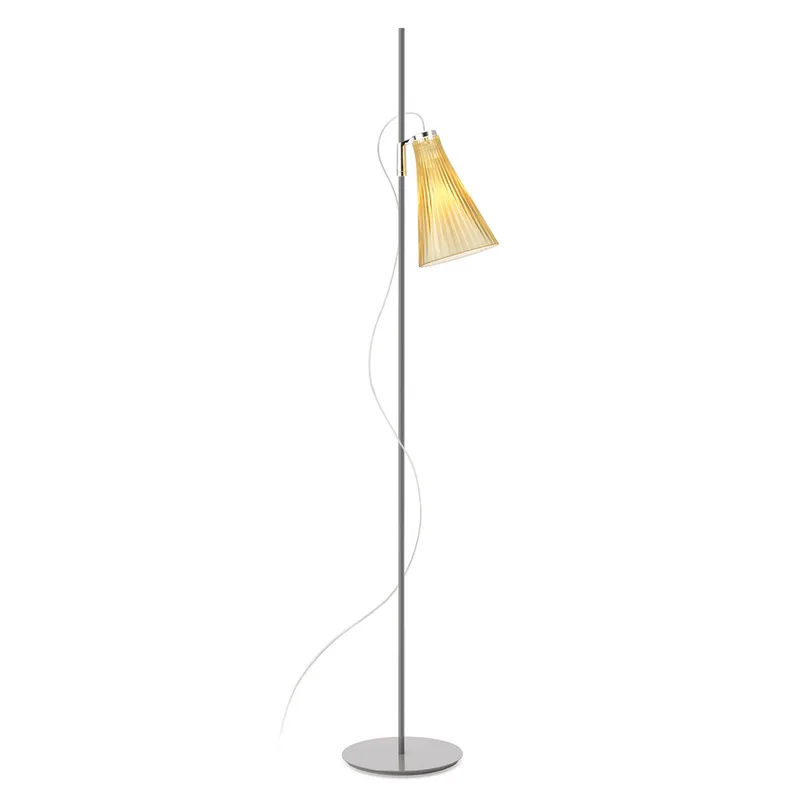 K-Lux Vloerlamp Grey/Straw Yellow - Kartell - Woonkamer - Metaal - 1 lamp von Kartell – Produktfoto