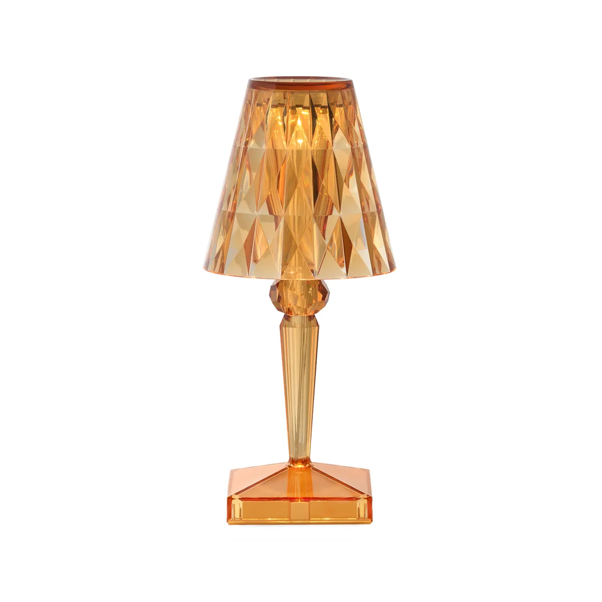 Kabellose, wiederaufladbare Außenlampe Battery - Orange - Recyceltes PMMA - Designer Ferruccio Laviani by Kartell – product photo
