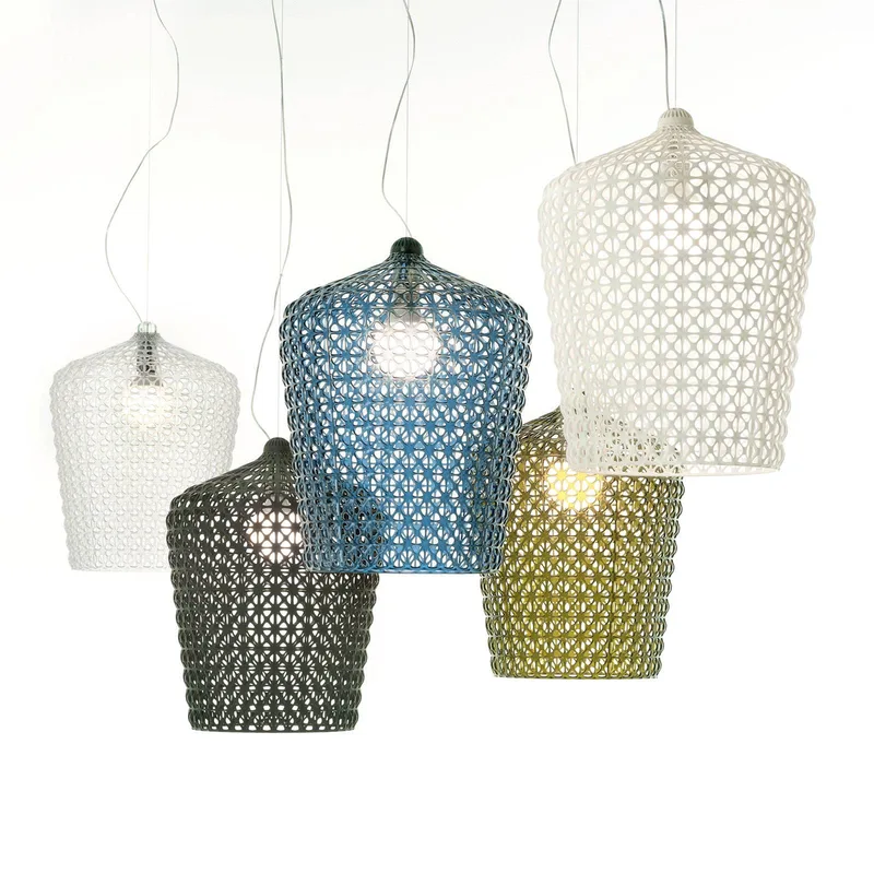 Kabuki - Designer-Hängeleuchte, hellblau von Kartell – Produktfoto 4 von 5