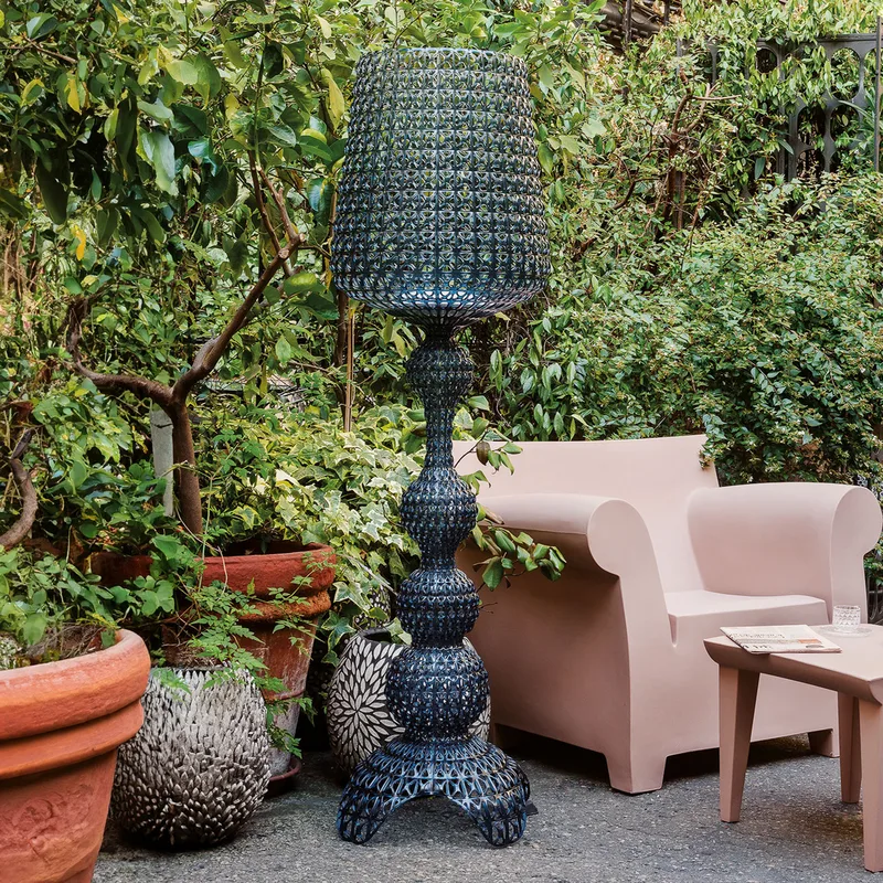 Kabuki Outdoor vloerlamp zwart - Kartell - Designer - Kunststof - Met lampenkap by Kartell – product photo