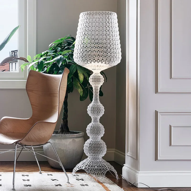 Kabuki VloerLamp Kristal - Kartell - Woonkamer - Designer - Kunststof - Met lampenkap by Kartell – product photo