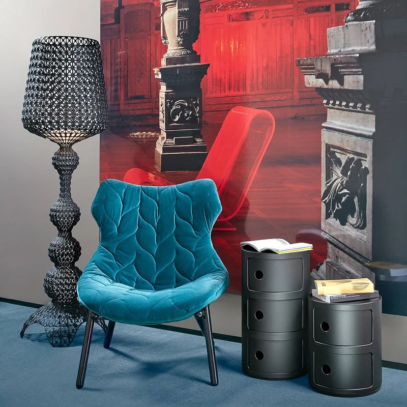 Kabuki VloerLamp Licht Blauw van Kartell – productfoto 3 van 5