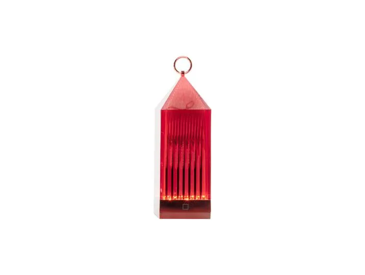 Lampe extérieur sans fil rechargeable Lantern - Rouge - Plastique - Designer Fabio Novembre von Kartell – Produktfoto