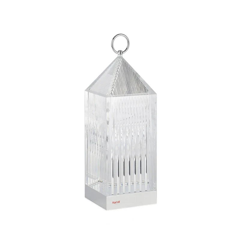 Lantern Portable tafellamp V2 Crystal - Kartell - Balkon - Designer - Kunststof - Lantaarn von Kartell – Produktfoto