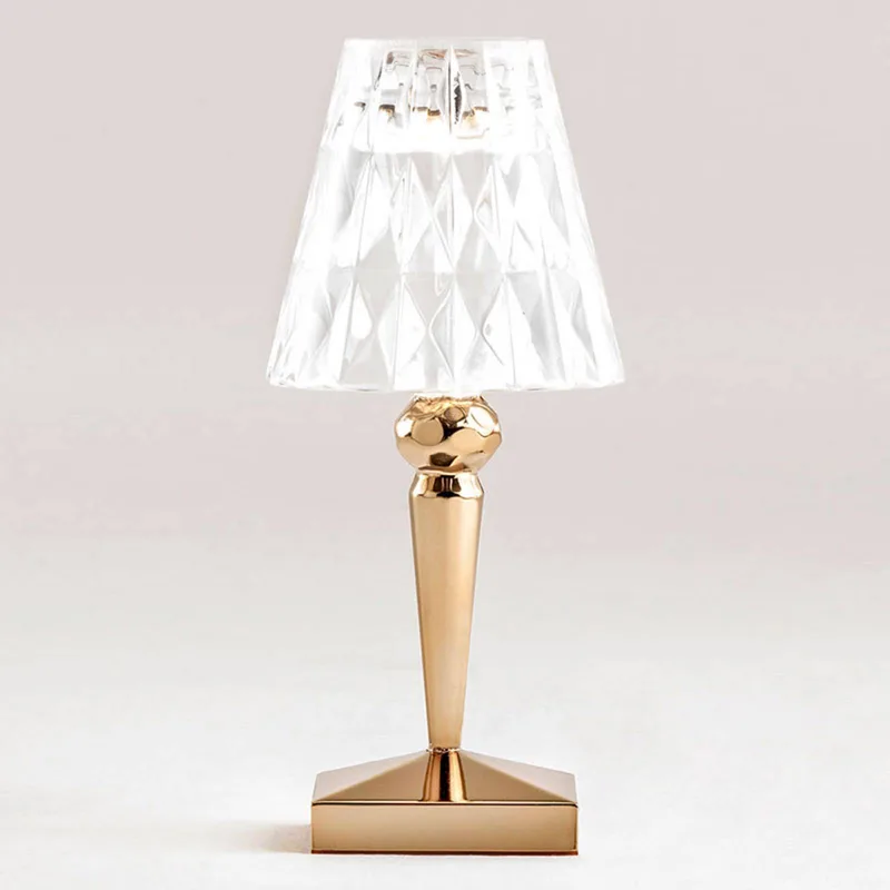 LED-Akku-Tischlampe Battery, 26 cm, gold, IP54 von Kartell in Gold, transparent – Produktfoto