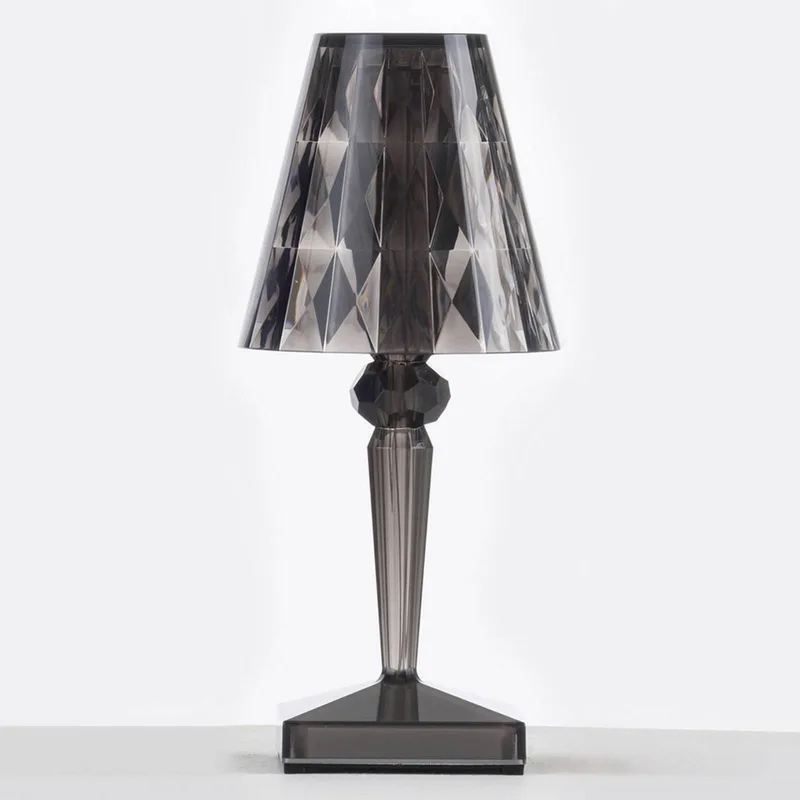 LED-Akku-Tischlampe Battery, 30 cm, IP54 von Kartell in Rauchgrau – Produktfoto