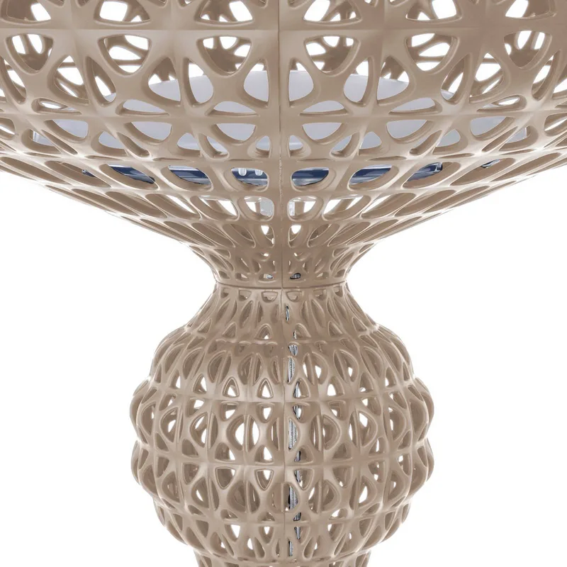 LED buiten vloerlamp Kabuki, duifgrijs, IP44, dimbaar fra Kartell – produktbillede 3 af 3
