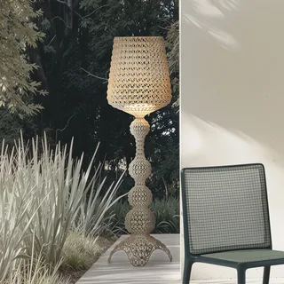 LED buiten vloerlamp Kabuki, duifgrijs, IP44, dimbaar fra Kartell – produktbillede 1 af 3