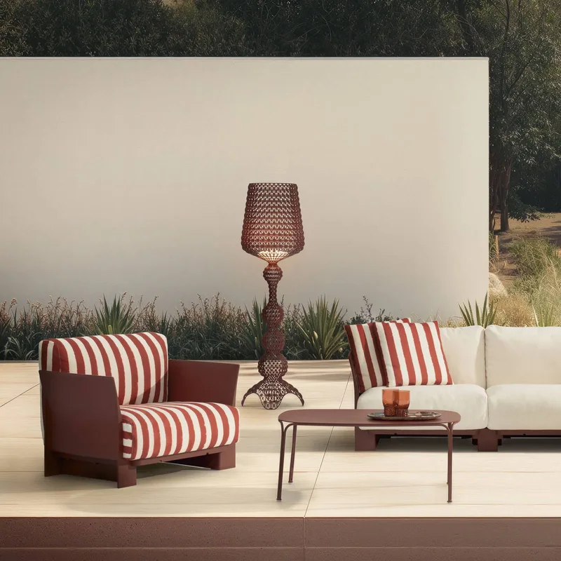 LED buiten vloerlamp Kabuki, rood, IP44, dimbaar by Kartell – product photo 2 of 3