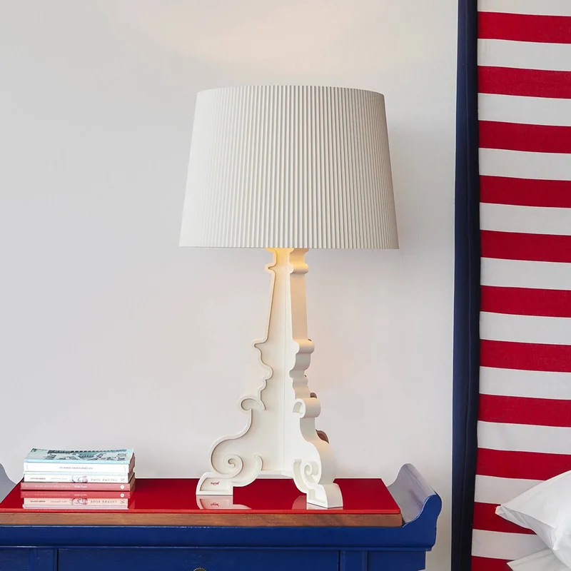 LED-Tischleuchte Bourgie Mat, weiß, Höhe 78 cm by Kartell in Weiß matt – product photo