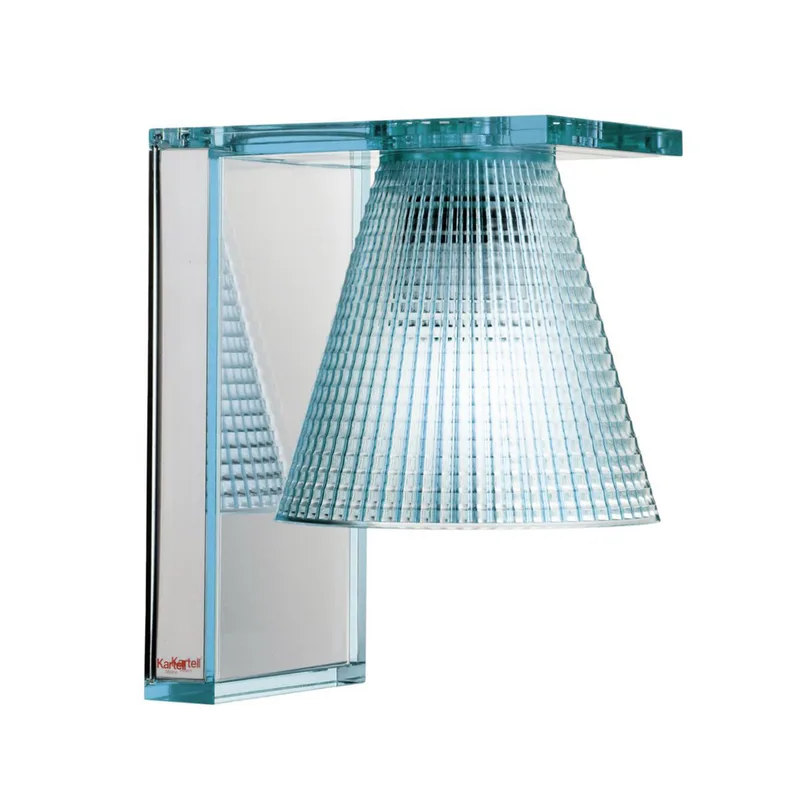 Light Air wandlamp Sculped lichtblauw - Kartell Light-Air - Woonkamer - Designer - Kunststof - 1 lamp von Kartell – Produktfoto