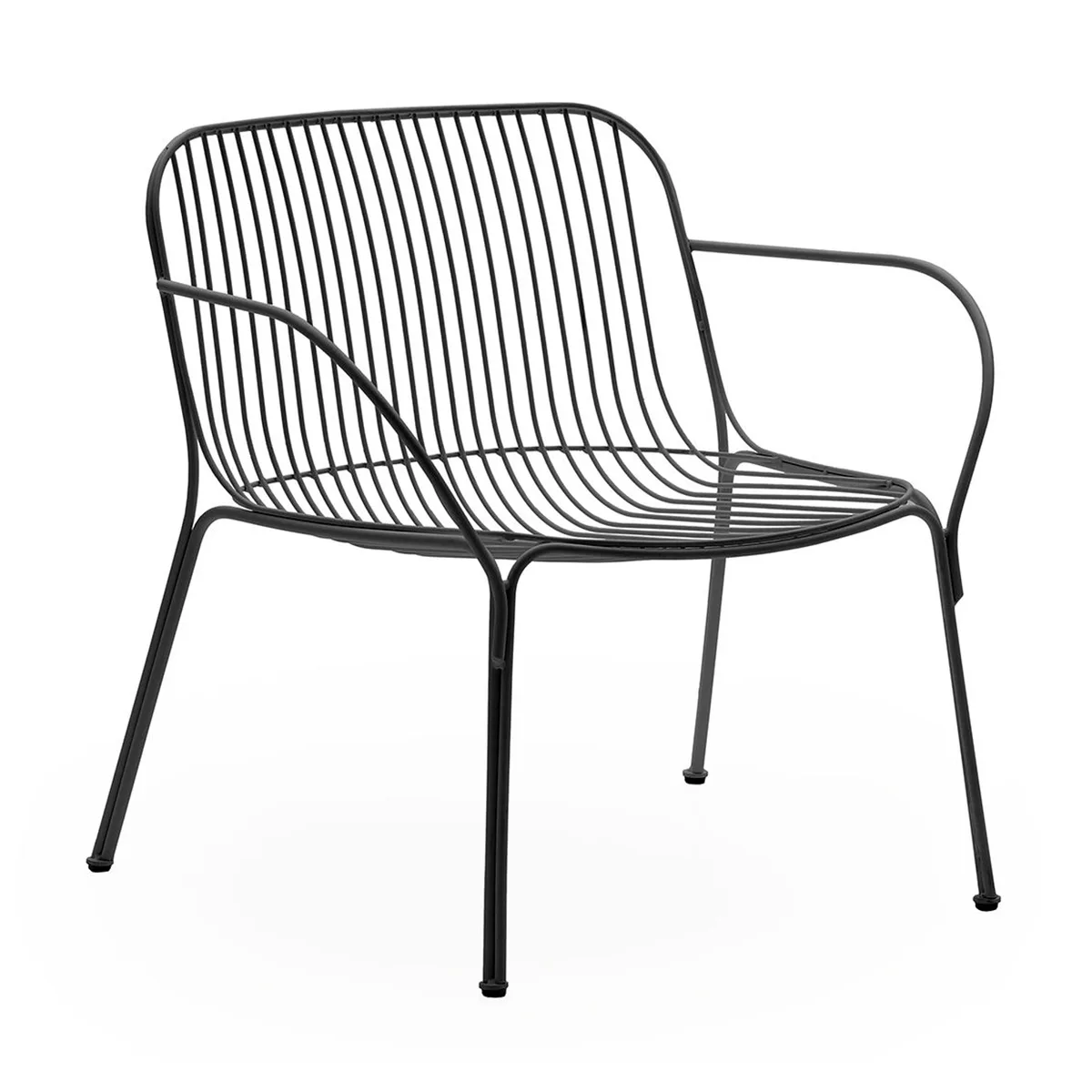 Lounge Sessel HiRay - Schwarz - bemalter galvanisierter Stahl - Designer Ludovica & Roberto Palomba van Kartell – productfoto