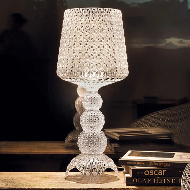 Mini Kabuki Tafellamp Kristal - Kartell - Woonkamer - Designer - Kunststof - Met lampenkap von Kartell – Produktfoto