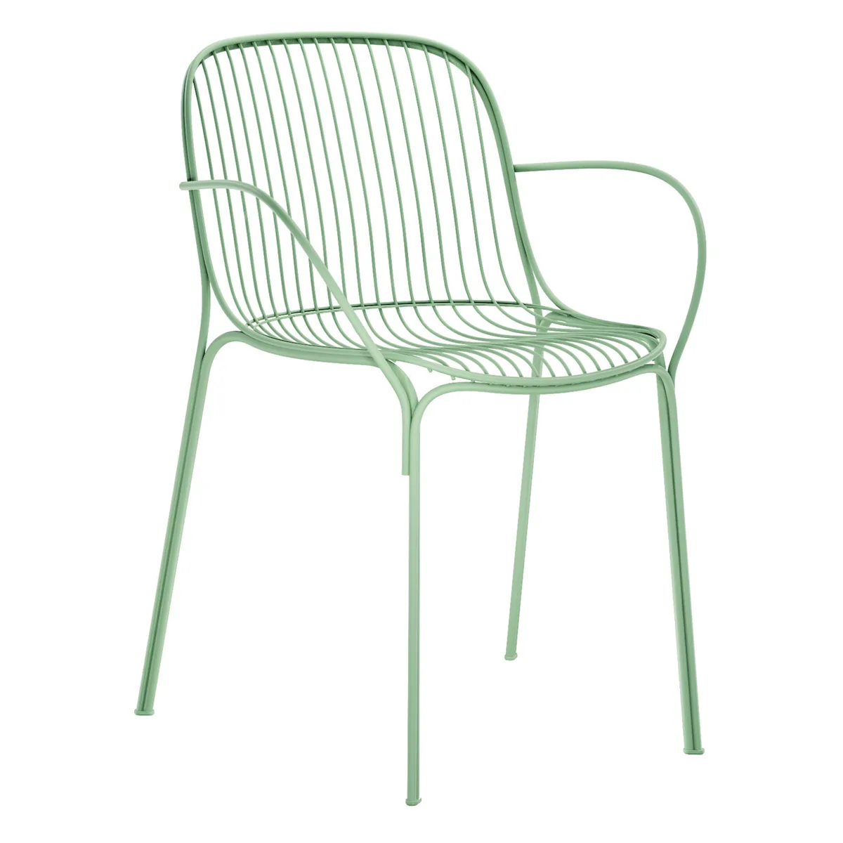 Sessel HiRay - Grün - bemalter galvanisierter Stahl - Designer Ludovica & Roberto Palomba by Kartell – product photo