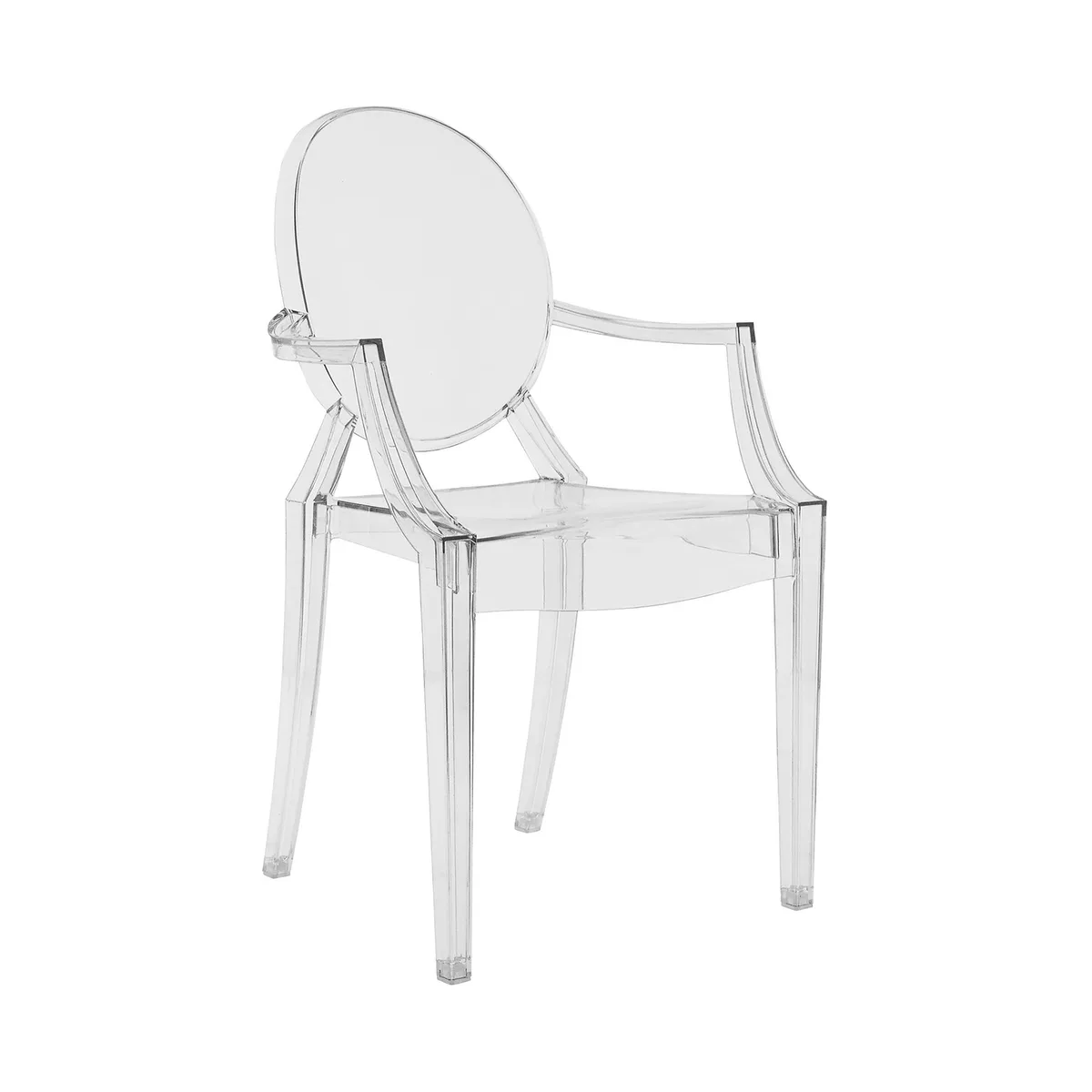Set aus 4 Stapelbaren Sesseln Ghost - Transparent - Polykarbonat - Designer Philippe Starck de Kartell – photo du produit