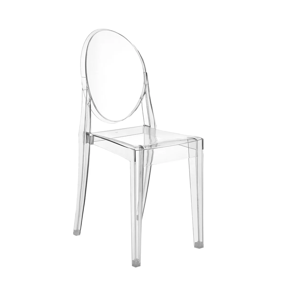 Set aus 4 Stapelbaren Stühlen Ghost - Transparent - Polycarbonat 2.0 - Designer Philippe Starck de Kartell – photo du produit
