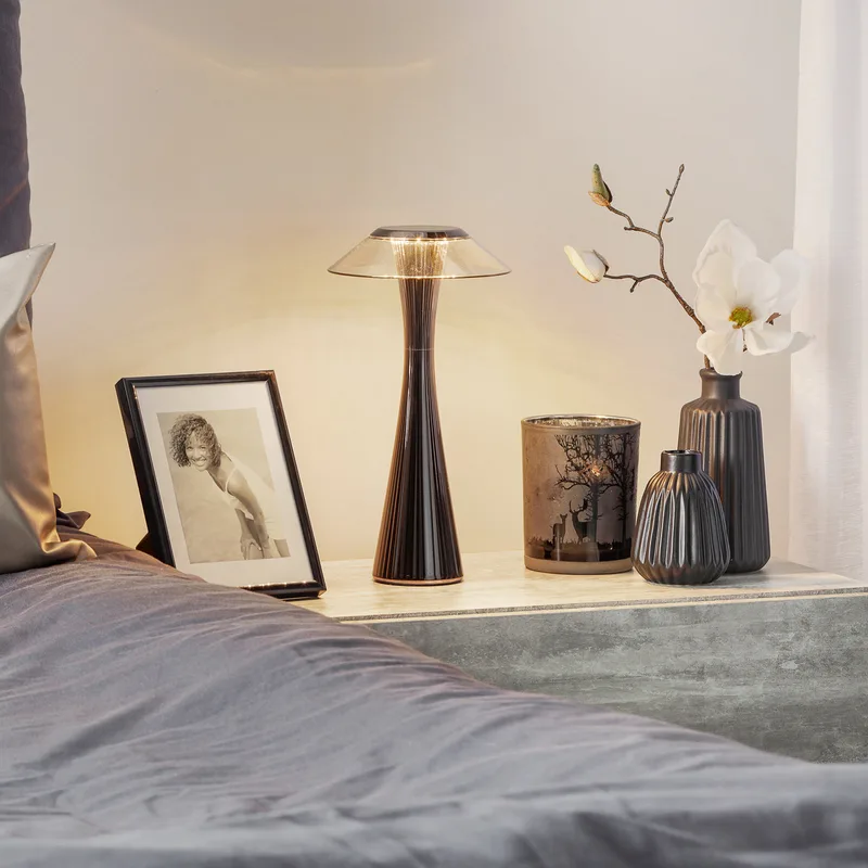 Space Tafellamp Titanium - Kartell - Woonkamer - Designer - Kunststof - Met lampenkap von Kartell – Produktfoto