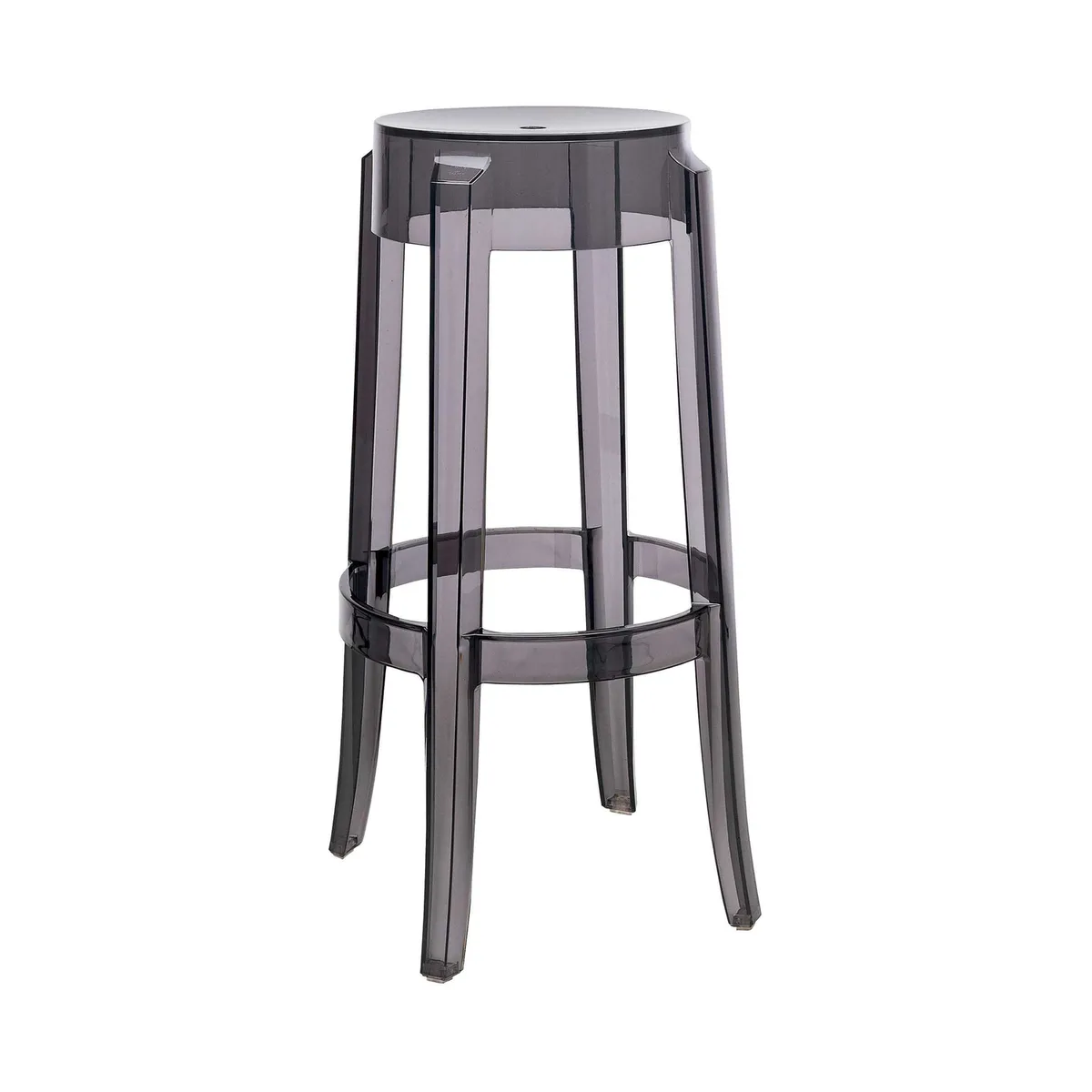 Stapelbarer Barhocker Ghost - Grau - Polykarbonat - Designer Philippe Starck de Kartell – photo du produit