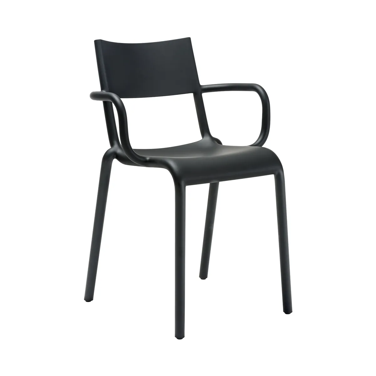 Stapelbarer Sessel Generic - Schwarz - Polypropylen - Designer Philippe Starck van Kartell – productfoto