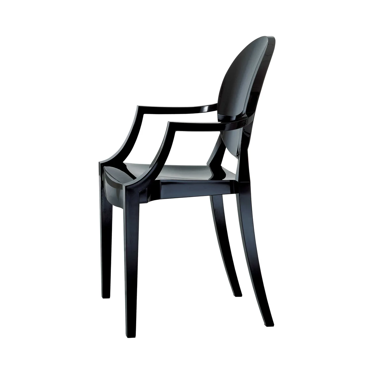 Stapelbarer Sessel Ghost - Schwarz - Polykarbonat - Designer Philippe Starck van Kartell – productfoto