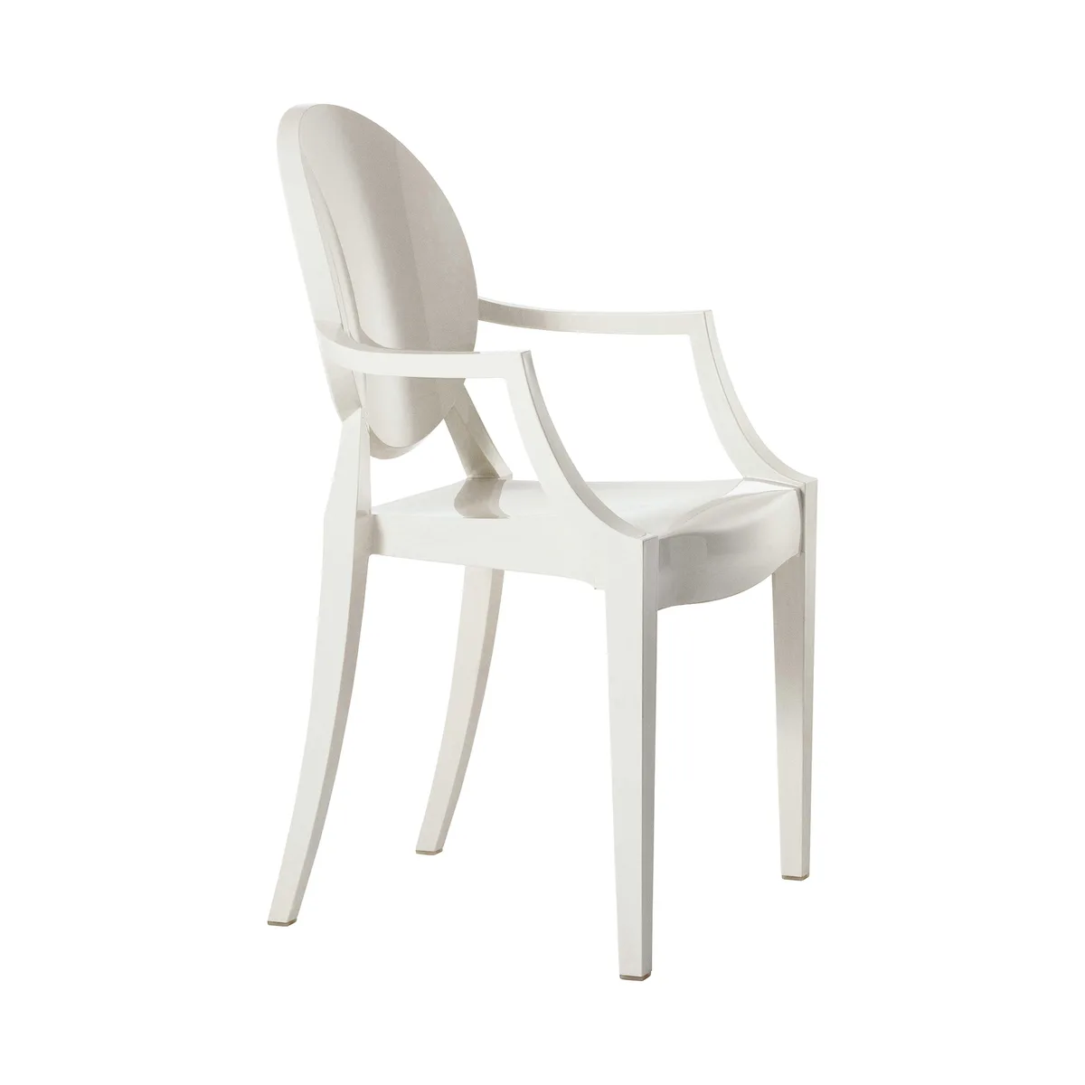 Stapelbarer Sessel Ghost - Weiß - Polykarbonat - Designer Philippe Starck van Kartell – productfoto