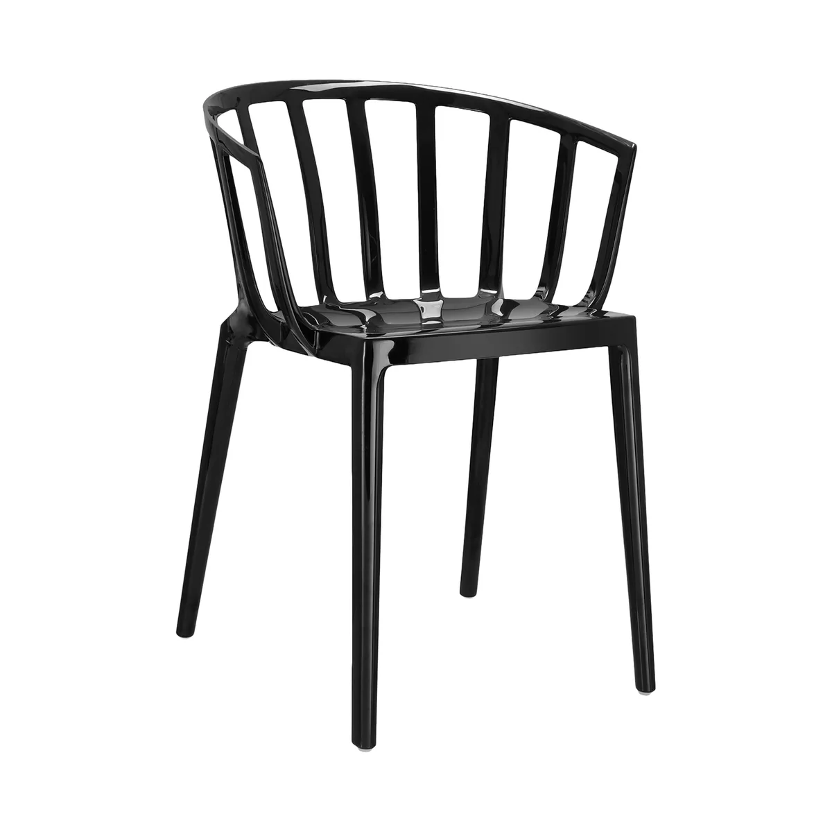 Stapelbarer Sessel Venice - Schwarz - Recyceltes thermoplast. Technopolymer - Designer Philippe Starck de Kartell – photo du produit