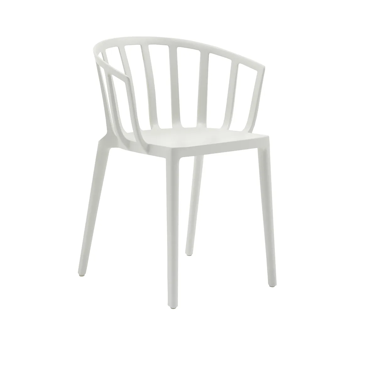 Stapelbarer Sessel Venice - Weiß - Recyceltes thermoplast. Technopolymer - Designer Philippe Starck by Kartell – product photo
