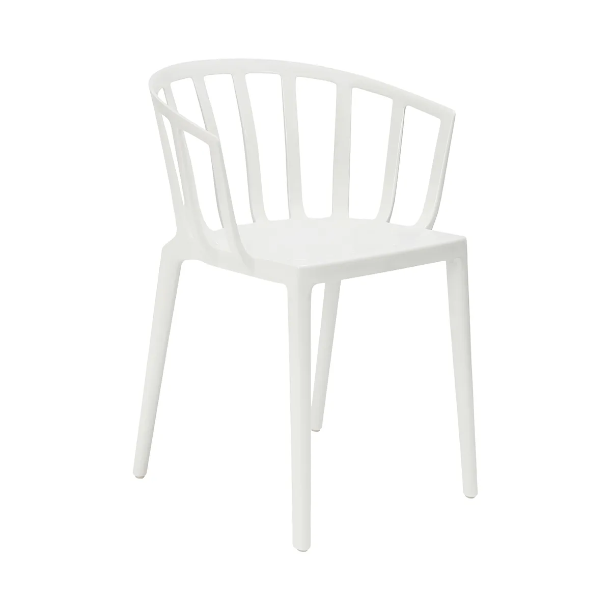 Stapelbarer Sessel Venice - Weiß - Recyceltes thermoplast. Technopolymer - Designer Philippe Starck von Kartell – Produktfoto