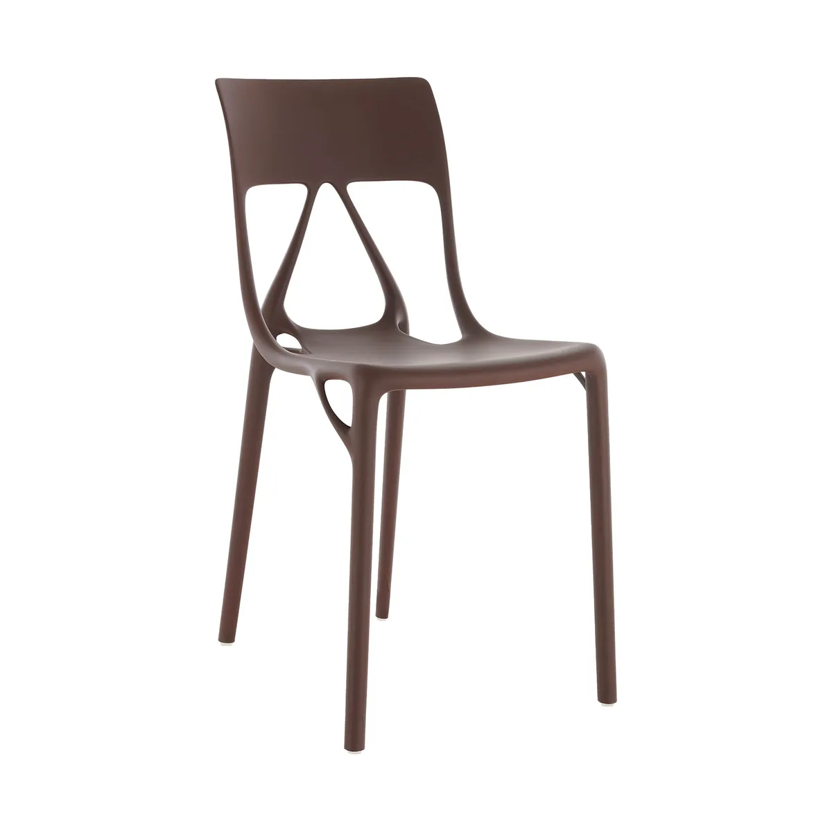 Stapelbarer Stuhl A. I. - Braun - Recyceltes PMMA - Designer Philippe Starck de Kartell – photo du produit