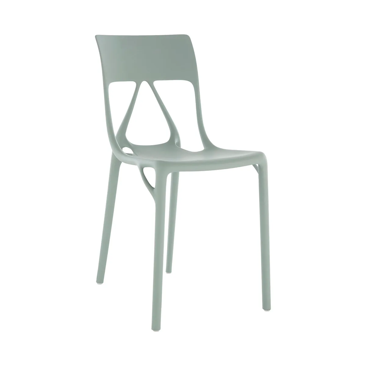 Stapelbarer Stuhl A. I. - Grün - Recyceltes PMMA - Designer Philippe Starck van Kartell – productfoto