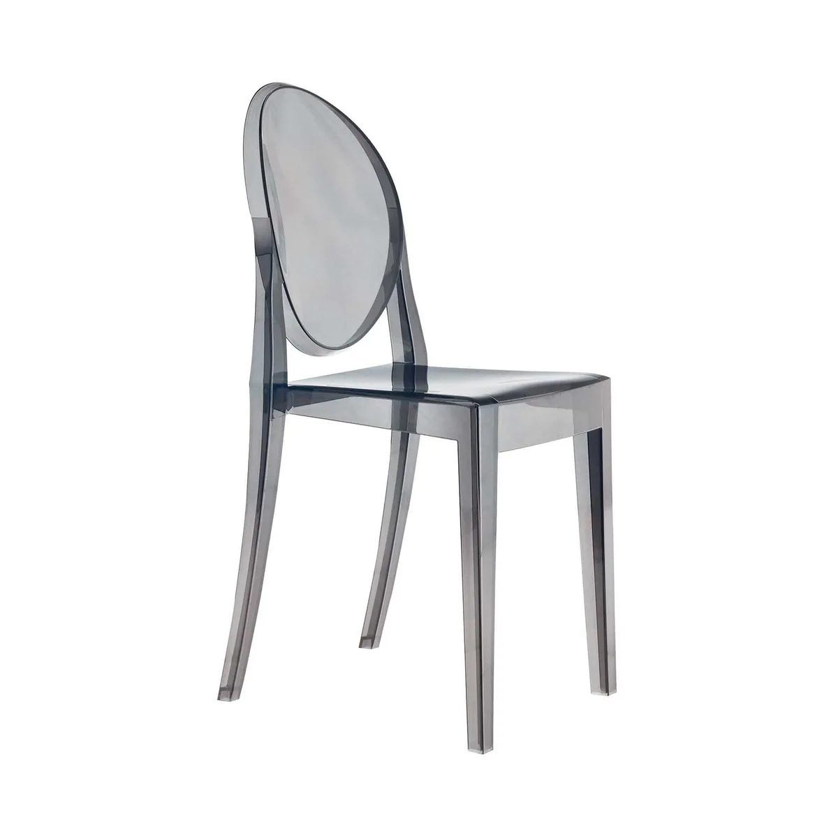 Stapelbarer Stuhl Ghost - Grau - Polycarbonat 2.0 - Designer Philippe Starck van Kartell – productfoto