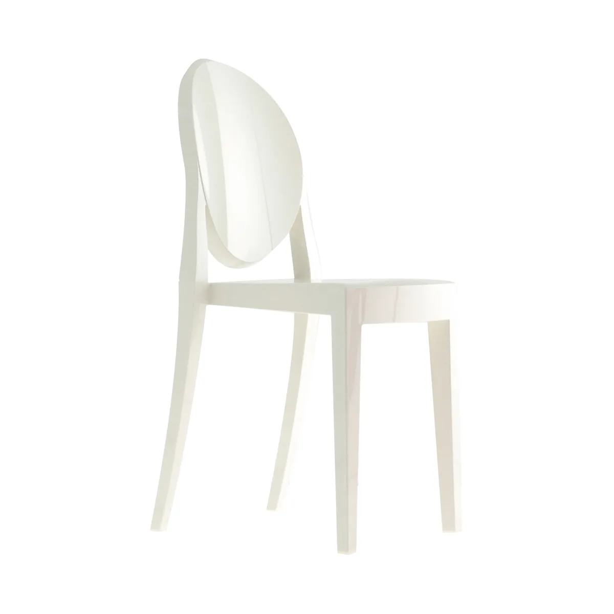 Stapelbarer Stuhl Ghost - Weiß - Polycarbonat 2.0 - Designer Philippe Starck van Kartell – productfoto