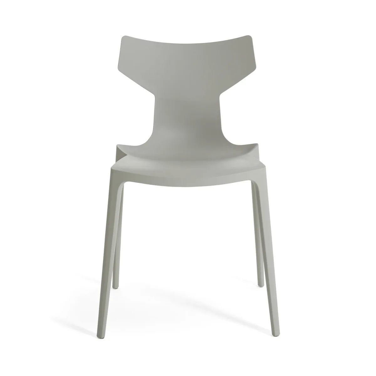 Stapelbarer Stuhl Re-Chair - Grau - Recyceltes thermoplast. Technopolymer - Designer Antonio Citterio van Kartell – productfoto