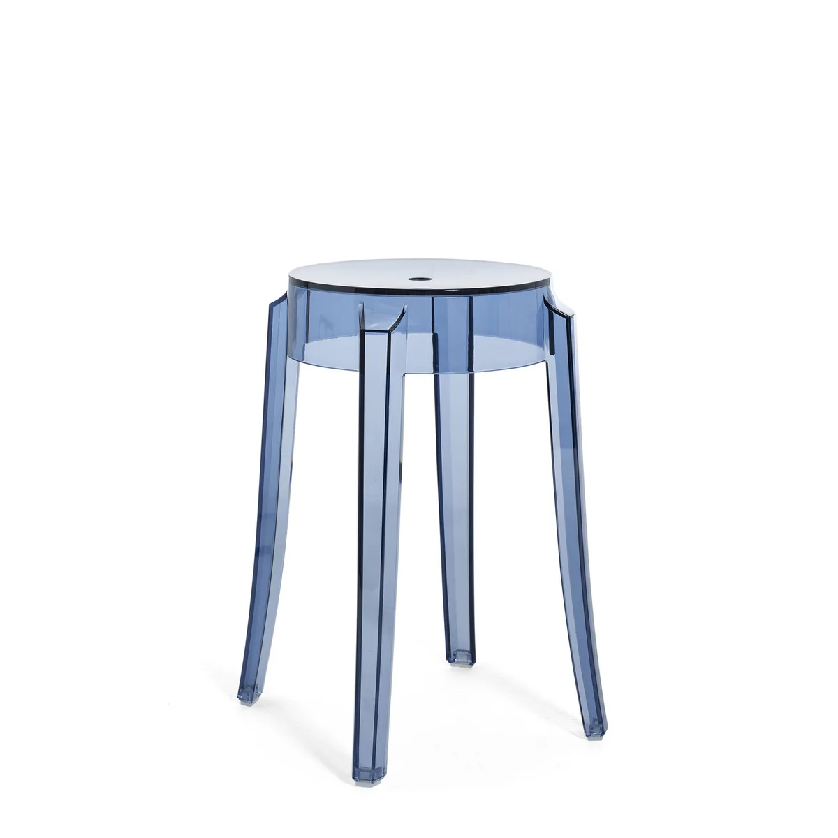 Stappelbarer Hocker Ghost - Blau - Polykarbonat - Designer Philippe Starck van Kartell – productfoto