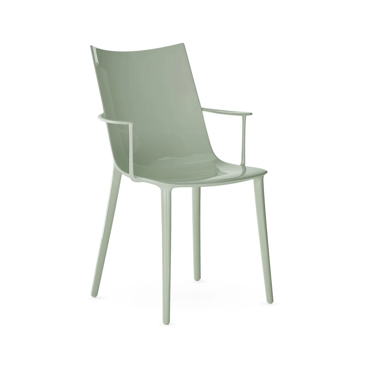 Stuhl H. H.H - Grün - Recyceltes thermoplast. Technopolymer - Designer Philippe Starck van Kartell – productfoto