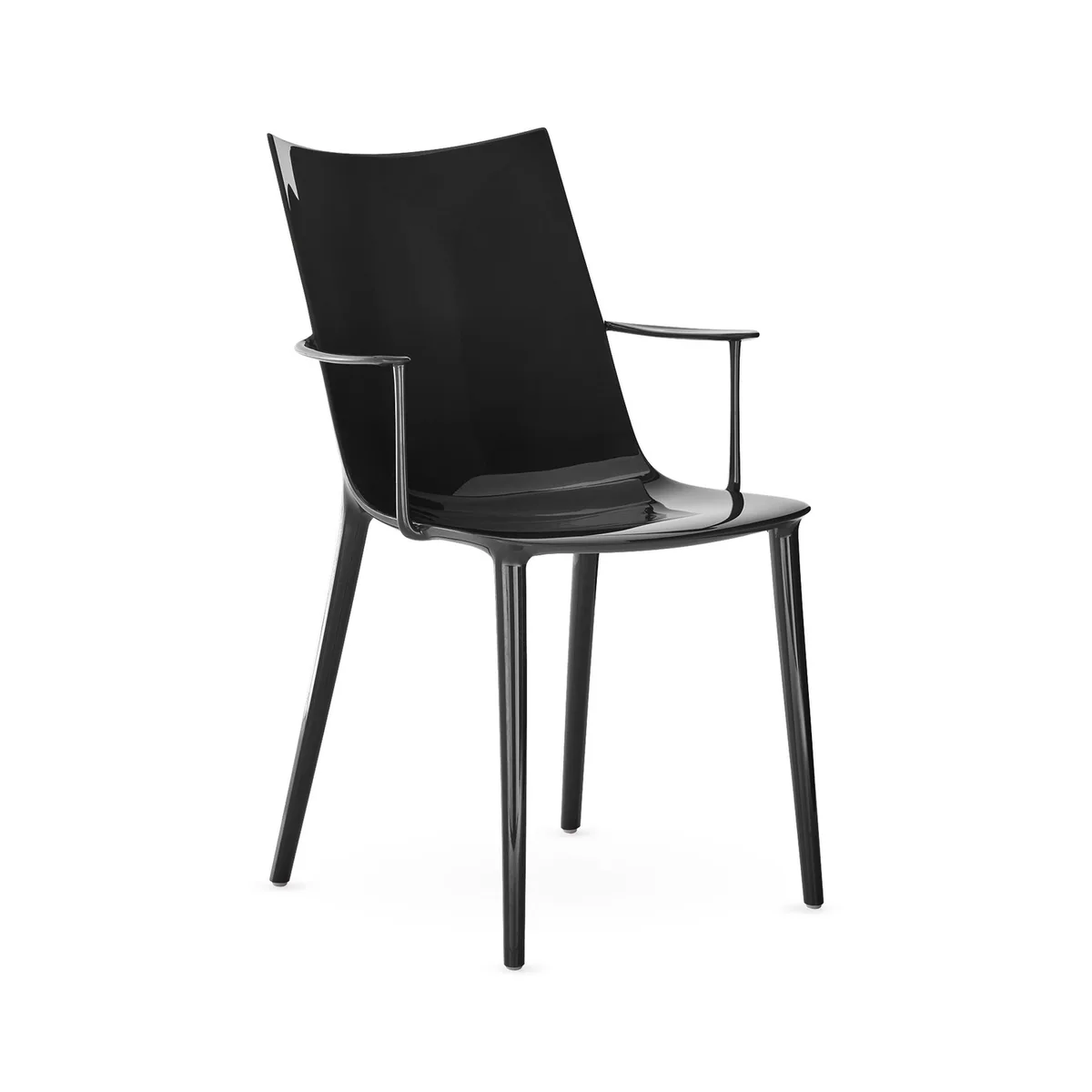Stuhl H. H.H - Schwarz - Recyceltes thermoplast. Technopolymer - Designer Philippe Starck de Kartell – photo du produit