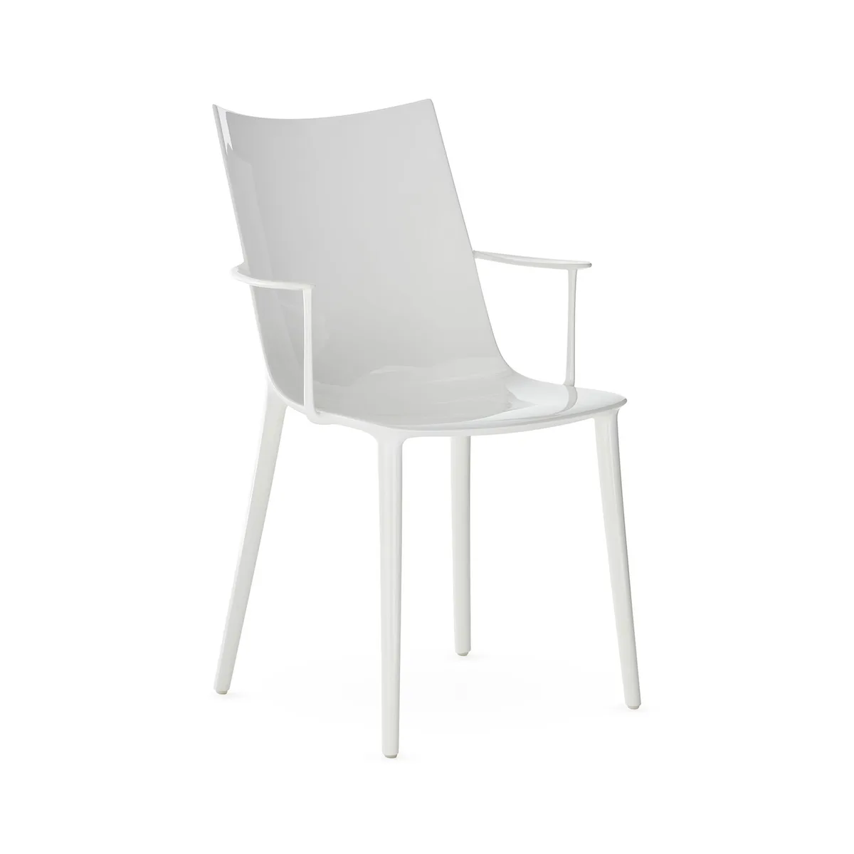 Stuhl H. H.H - Weiß - Recyceltes thermoplast. Technopolymer - Designer Philippe Starck van Kartell – productfoto