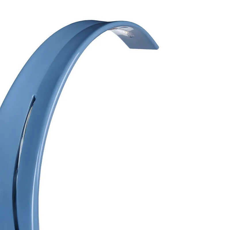 Taj Mini LED tafellamp Blauw - Kartell - Woonkamer - Designer - Kunststof - Rond von Kartell – Produktfoto