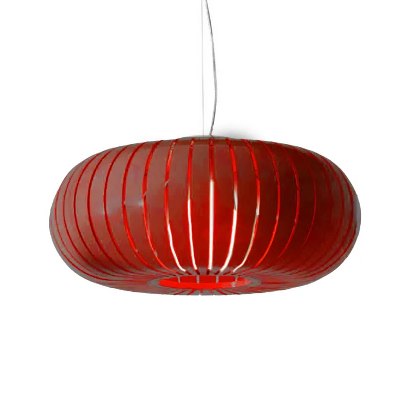 Teresa LED hanglamp, donkerrood, Ø 50 cm - Kartell - Woonkamer - Designer - Kunststof - 1 lamp von Kartell – Produktfoto