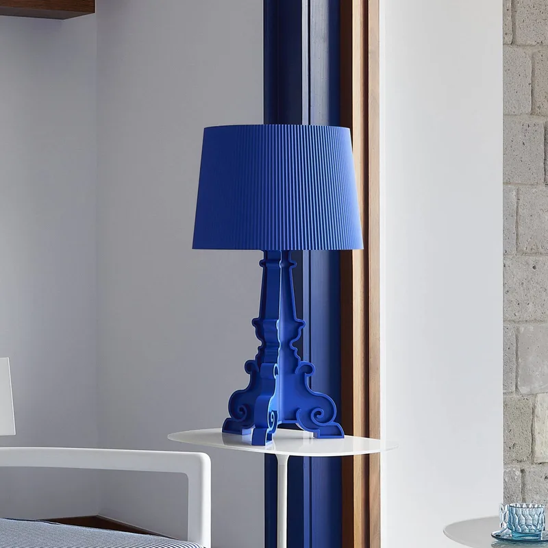 Tischlampe Bourgie Mat, blau, 78 cm, 3-flammig, E14 by Kartell in Blau matt – product photo